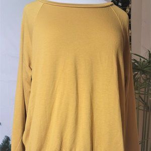 IVOIRE WOMANS SHIRT MUSTARD GOLD COLOR NWT LARGE